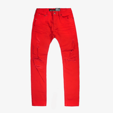 Load image into Gallery viewer, COPPER RIVET RED DENIM JEANS