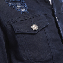 Load image into Gallery viewer, COPPER RIVET NAVY DENIM JACKET