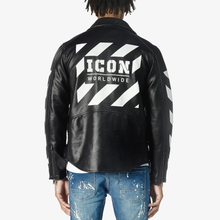 Load image into Gallery viewer, COPPER RIVET BLACK "ICON" BIKER JACKET W/ DETACHABLE FUR