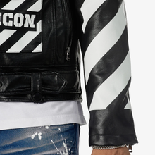 Load image into Gallery viewer, COPPER RIVET BLACK "ICON" BIKER JACKET W/ DETACHABLE FUR