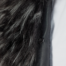 Load image into Gallery viewer, COPPER RIVET BLACK "ICON" BIKER JACKET W/ DETACHABLE FUR