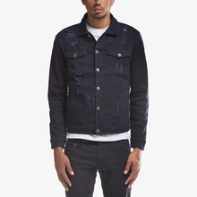 Load image into Gallery viewer, COPPER RIVET NAVY DENIM JACKET