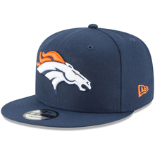 Load image into Gallery viewer, Denver Broncos New Era Basic 9FIFTY Adjustable Snapback Hat - Navy