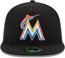 Load image into Gallery viewer, Miami Marlins New Era 59Fifty Fitted Hat On Field - Black