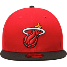 Load image into Gallery viewer, Miami Heat New Era Official Team Color 2Tone 59FIFTY Fitted Hat - Red/Black