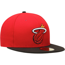 Load image into Gallery viewer, Miami Heat New Era Official Team Color 2Tone 59FIFTY Fitted Hat - Red/Black