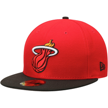 Load image into Gallery viewer, Miami Heat New Era Official Team Color 2Tone 59FIFTY Fitted Hat - Red/Black
