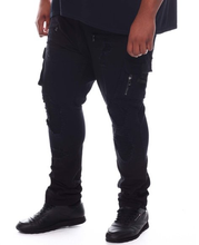 Load image into Gallery viewer, MAKOBI m1936 Shredded Jeans w/ Side Pockets (Black)