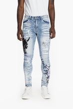 Load image into Gallery viewer, SMOKE RISE DOKKAEBI FASHION JEANS (MALIBU BLUE)