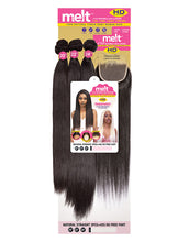Load image into Gallery viewer, JANET COLLECTION MELT BRAZILIAN BUNDLE 3PC+4X5 HD STRAIGHT W/CLOSURE