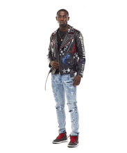 Load image into Gallery viewer, SMOKE RISE HEAVY RIP &amp; REPAIR FASHION JEANS MIZU BLUE