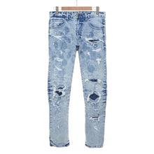 Load image into Gallery viewer, SMOKE RISE HEAVY RIP &amp; REPAIR FASHION JEANS MIZU BLUE