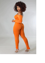 Load image into Gallery viewer, Women's 2pc Off Shoulder Crop Top w/ Matching Lace Up Pant IN STORES NOW !