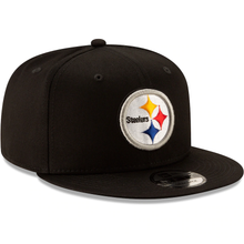 Load image into Gallery viewer, Pittsburgh Steelers New Era Basic 9FIFTY Adjustable Snapback Hat - Black