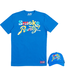 Load image into Gallery viewer, SMOKE RUNTZ TEE (ROYAL)