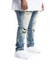 Load image into Gallery viewer, SMOKE RISE RIP &amp; REPAIR JEANS (SIERRA BLUE)