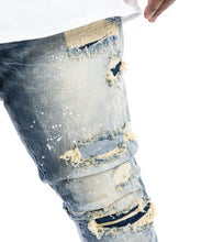 Load image into Gallery viewer, SMOKE RISE RIP &amp; REPAIR JEANS (SIERRA BLUE)