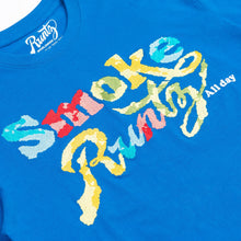 Load image into Gallery viewer, SMOKE RUNTZ TEE (ROYAL)