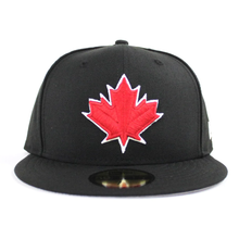 Load image into Gallery viewer, MAPLE LEAF NEW ERA 59FIFTY FITTED HAT (BLACK GRAY UNDER BRIM)