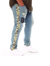 Load image into Gallery viewer, HUSTLE GANG WHISKEY THROTTLE JEAN (RIGBY WASH)