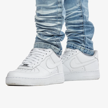 Load image into Gallery viewer, COPPER RIVET PREMIUM LIGHT BLUE SAND WASHED MOTO JEANS