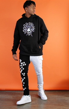 Load image into Gallery viewer, COOPER 9 COSMO HALF DENIM JEANS BLACK WHITE