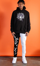 Load image into Gallery viewer, COOPER 9 COSMO HALF DENIM JEANS BLACK WHITE