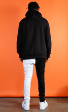 Load image into Gallery viewer, COOPER 9 COSMO HALF DENIM JEANS BLACK WHITE