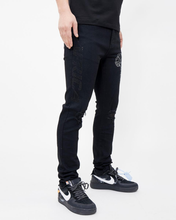 Load image into Gallery viewer, ETERNITY "AFRICA" STONE DENIM JEANS (BLACK)
