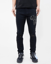 Load image into Gallery viewer, ETERNITY "AFRICA" STONE DENIM JEANS (BLACK)
