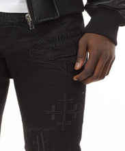 Load image into Gallery viewer, SMOKE RISE GOTHIC FASHION JEANS JET BLACK