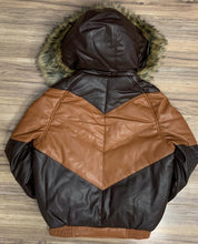 Load image into Gallery viewer, REDFOX DAKOMA (KIDS) PADDED BOMBER JACKET WITH FAUX FUR (BR/TAN)