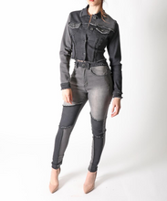 Load image into Gallery viewer, REDFOX COLOR BLOCK DENIM SET (BLACK) SD125/125P