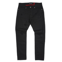 Load image into Gallery viewer, M1932 MAKOBI BRIGHTON SHREDDED TWILL JEANS - BLACK